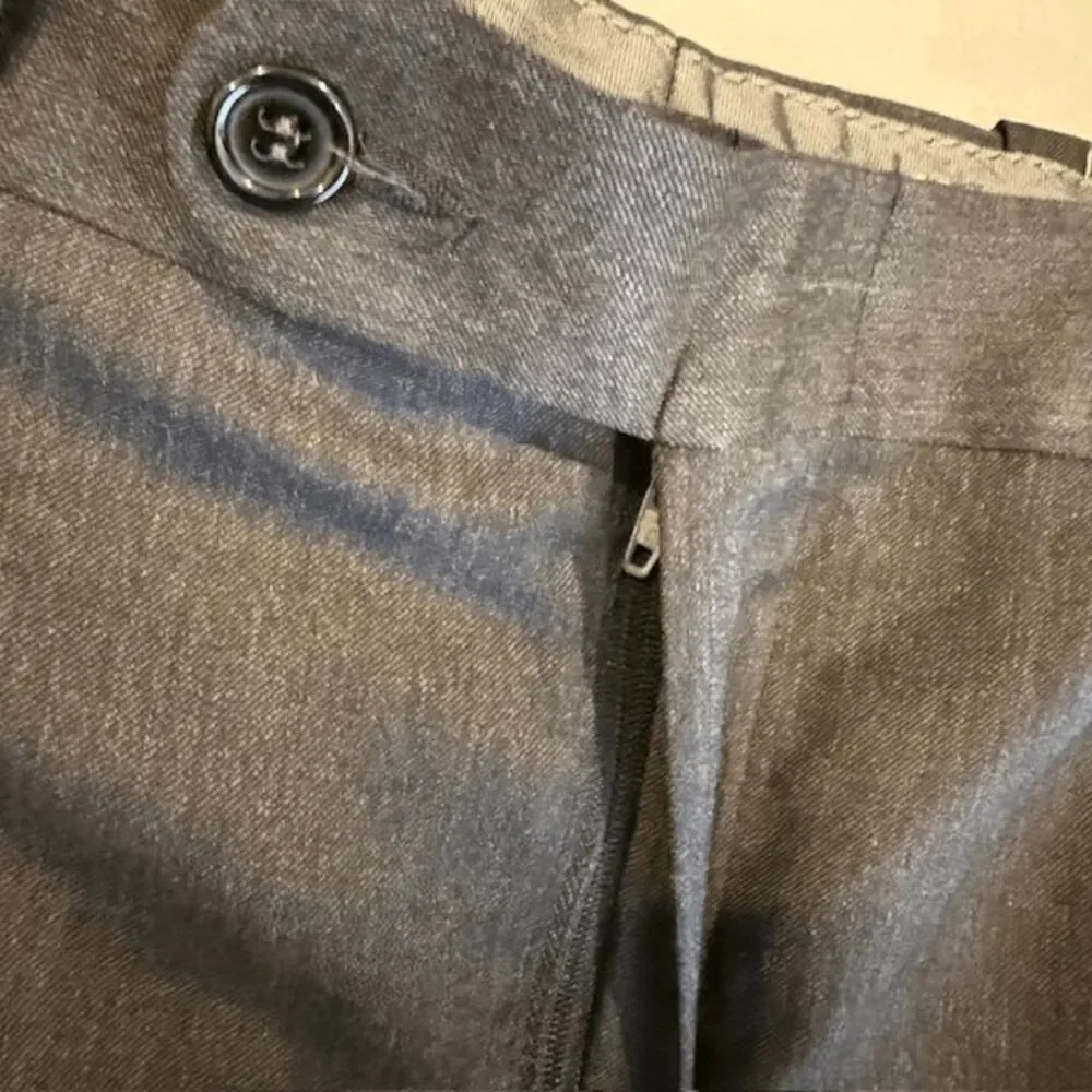 Ashbridge 100%‎ Wool Pleated Dress Pants Charcoal Gray Size 40 Business Trousers